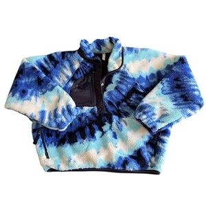 Free People Movement Rocky Ridge Fleece Pullover Sherpa Ocean Tie Dye Size M